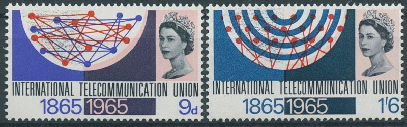 GB 1965 MNH Technology Stamps ITU Intl Telecommunication Union Telecoms 2v Set