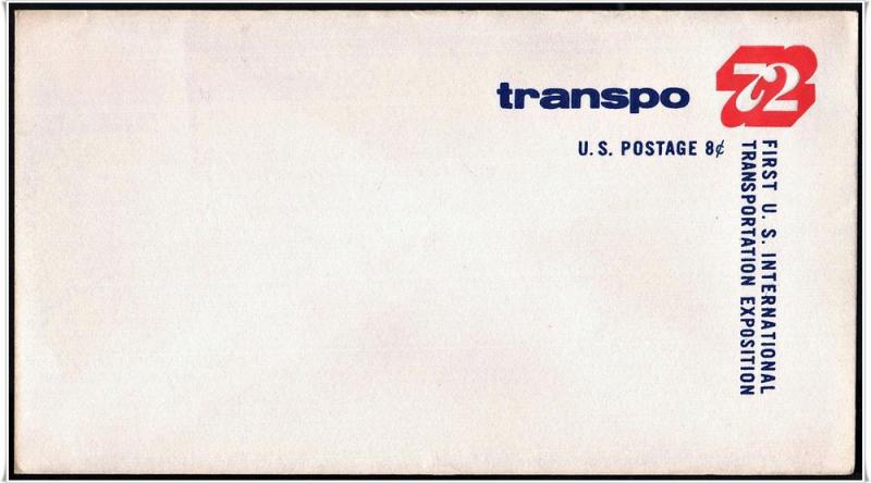 SC#U565 8¢ Transpo 72' Envelope Entire Unused