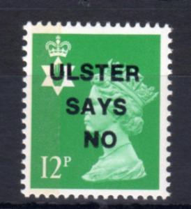 12p NORTHERN IRELAND REGIONAL UNMOUNTED MINT + 'ULSTER SAYS NO' OVERPRINT