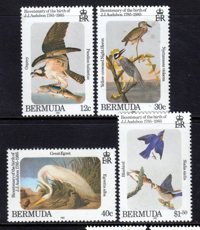 Bermuda 1985 Aubudon Birds Complete Mint MNH Set SC 465-468