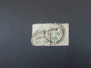 Great Britain 1902 Sc 127 pair FU