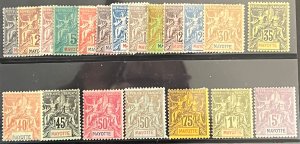 Mayotte 1892-1907 SC 1-16 Mint Set