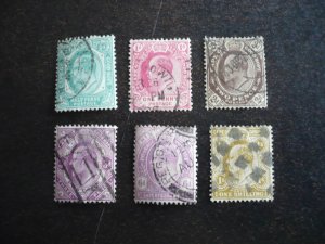 Stamps - Cape of Good Hope - Scott# 63-65,67,69,70 - Used Part Set of 6 Stamps