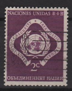 United Nations 1951 - Scott 3 used - 2c, Peace, Justice 