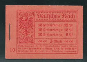 GERMANY BOOKLET - INTACT - MINT NEVER HNGED -  MICHEL #MH-12 - VALUE - 300 EUROS