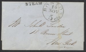 1852 Cross-Border SFL St John NB to New York via Steamer to Boston