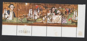 Australia SG459  sheet number navigators strip hinge mark