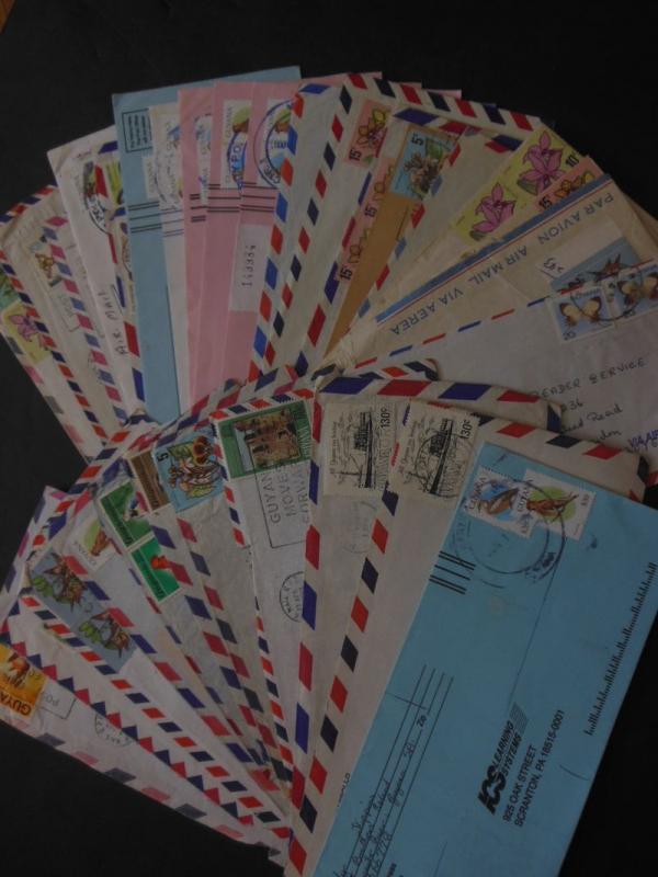 GUYANA : Very interesting collection of all only Commercial mail. A total of 245