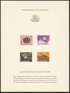 COCOS (KEELING) ISLANDS 1969 Pictorial Def set on PO Official Publicity Cards. 