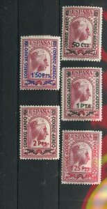 SPAIN SCOTT#C92-96 AIRMAILS COMPLETE SET MINT HINGED AS SHOWN