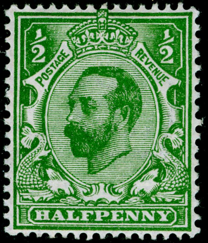 SG322 SPEC N1(5), ½d yellow-green, LH MINT. Cat £30. DIE A 