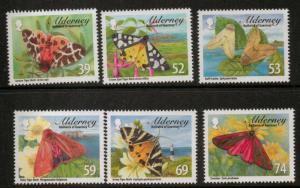 ALDERNEY SGA441/6 2012 TIGER MOTHS MNH 