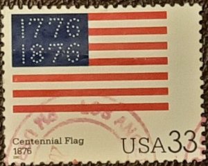 US Scott # 3403p; used 33c Stars and Sripes from 2000; VF/XF centering; off ppr