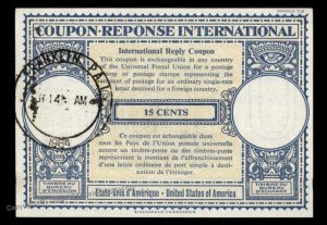 USA 15c International Reply Coupon IRC Post Office 98927