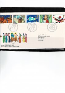 GB 1981 Christmas FDC