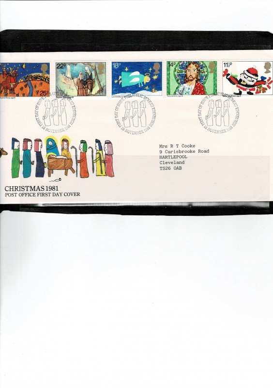 GB 1981 Christmas FDC