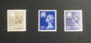 1983 GB Wales SG W43 W53 W63 Machin Regional Set UM MNH