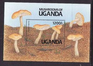 Uganda-Sc#947-unused NH sheet-Mushrooms-Fungi-1991-