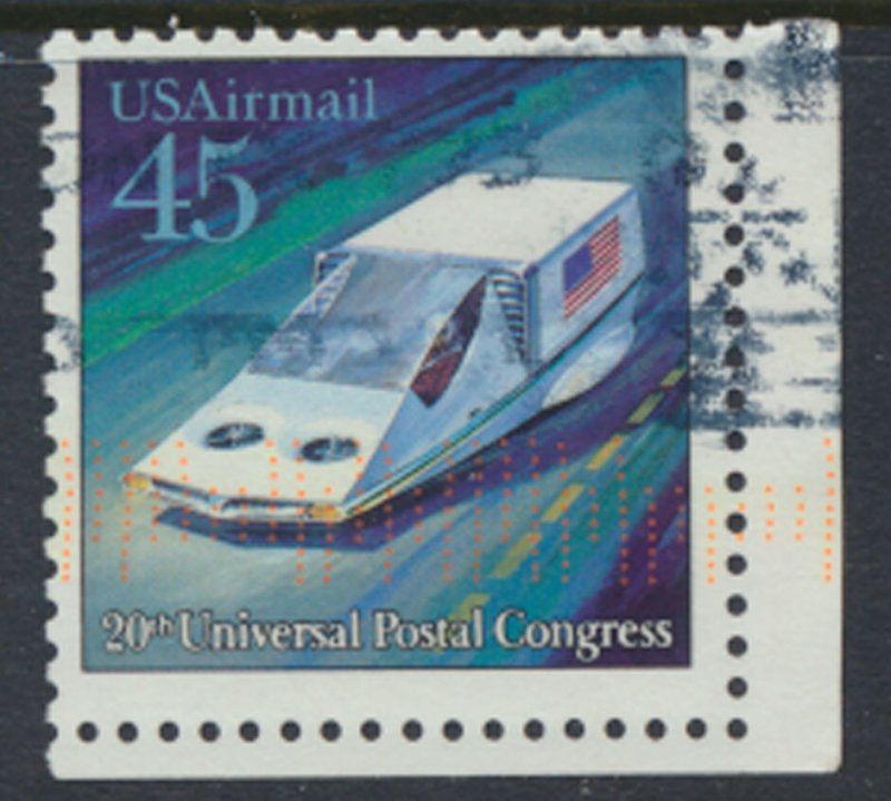 USA SC#  C123  Used Futuristic Mail  UPU 20th - 1989 see details and scan