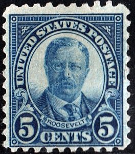 SC#586 5¢ Teddy Roosevelt Single (1925) MH