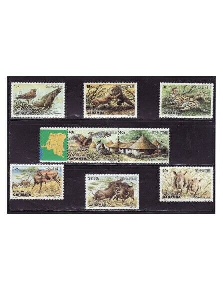 Zaire - Animals & Birds - 8 Stamp  Set  - 1131-8