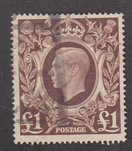 Great Britain # 275, King George VI, Used, 1/2 Cat.
