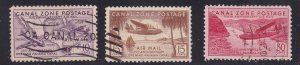 Canal Zone Airmail c16-c17 c19, Used