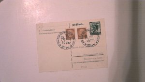 GERMANY WWII PROPAGANDA POSTAL CARD: 1938 EIN VOLK EIN FUHRER