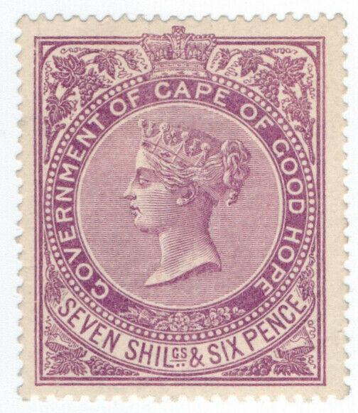 (I.B) Cape of Good Hope Revenue : Duty Stamp 7/6d