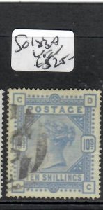 GREAT BRITAIN QV 10/-   SG 183A   VFU     P0615H