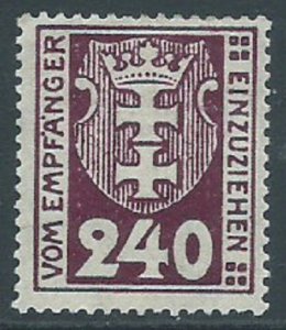 Danzig, Sc #J9, 240pf MH