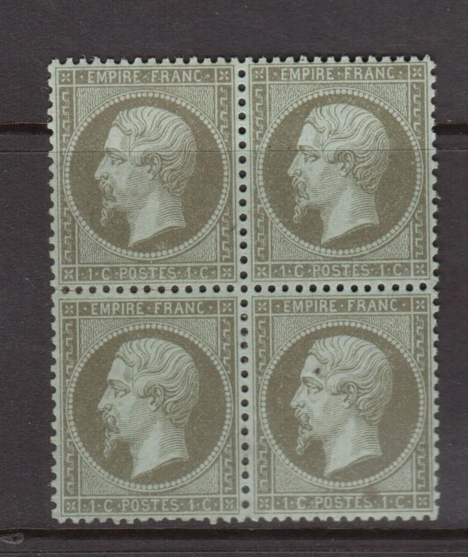 France #22a (Maury #19c) VF Mint Block **With Certificate**