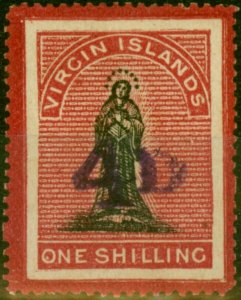 Virgin Islands 1888 4d on 1s Black & Rose-Carmine SG42d Fine MM (2)