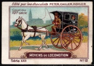 Vintage Swiss Poster Stamp Peter, Cailler, Kohler, Nestlé Means of Locomotion