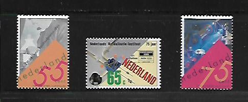 NETHERLANDS, 792-94, MNH, SCIENTIFIC EXPERIMENTS, ELECTRICAL WIRING, LASER VI...