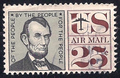 C59 25 cents Abraham Lincoln Stamp used F