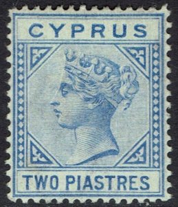 CYPRUS 1892 QV 2PI DIE II WMK CROWN CA