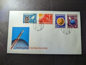 1962 Albania Space Souvenir Cover Tirane Matching Cachet and Stamp Set