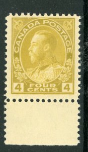 Canada 1922 KGV 4¢ Olive Admiral Scott 110 MNH V757