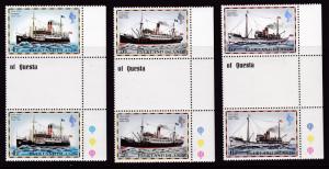 Falkland Islands 1978 Ships Complete (15) Stop Light Margin Gutter Pairs VF/NH