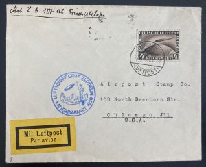 1929 Germany Graf Zeppelin LZ 127 Flight Airmail Cover to Chicago IL USA Sc#C37
