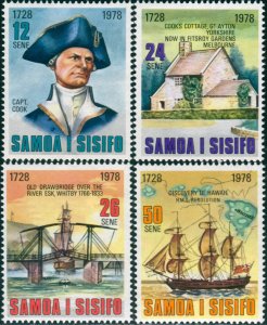 Samoa 1978 SG512-515 Captain Cook birth set MNH