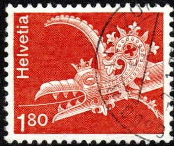 Switzerland 575 - Used - 1.80fr Gargoyle / Bern Cathedral (1973) (cv $0.58)
