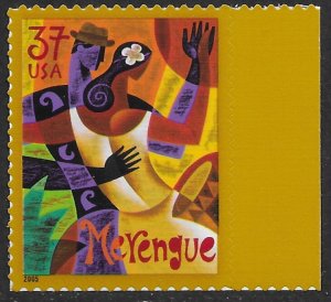 US #3939 mnh right edge. Let's Dance Merengue.  Nice.