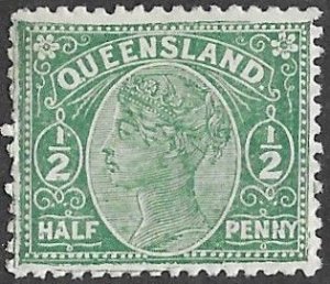 Queensland # 103  Victoria  ½d.  (1)  VF Unused