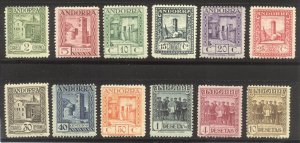 ANDORRA #13-24 MInt NH - 1929 Buildings Set