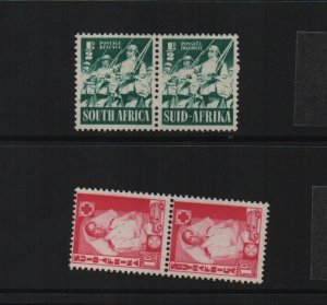 South Africa 1941 SG88 & SG89 unmounted mint in pairs