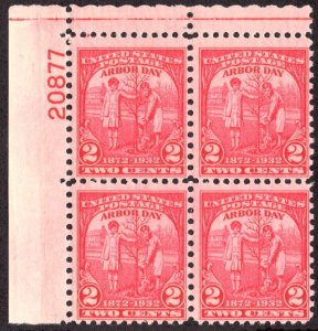 United States Scott #717 Plate block  MINT NH OG. Beautiful condition.