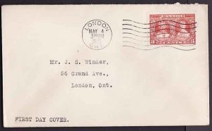 Canada-covers #10331-3c KGV Silver Jubilee-Middlesex Cnty-London,Ont-May 4 1935-