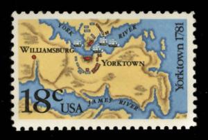 #1937 18c Battle of Yorktown MNH single